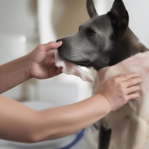 Applying Activyl to a Dog