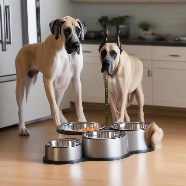 Adjustable Three Bowl Dog Stand