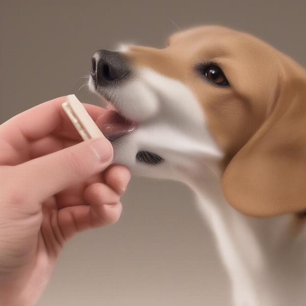 Administering Synulox Tablet to a Dog