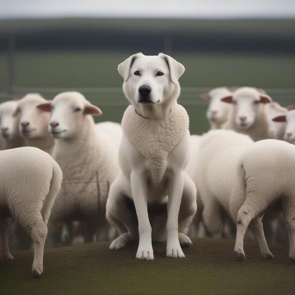 Alabai Guarding Livestock