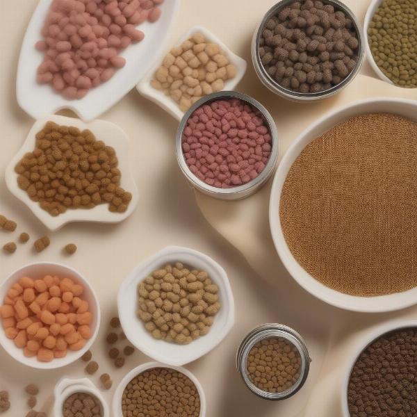 Various types of all life stage dog food