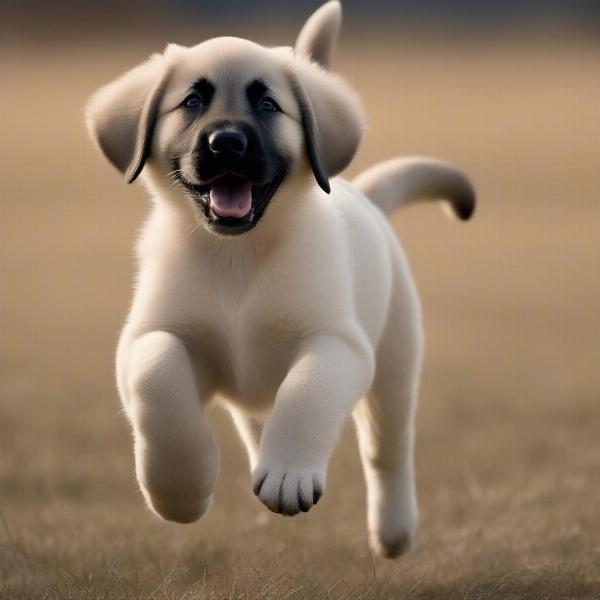 Anatolian Shepherd puppy running