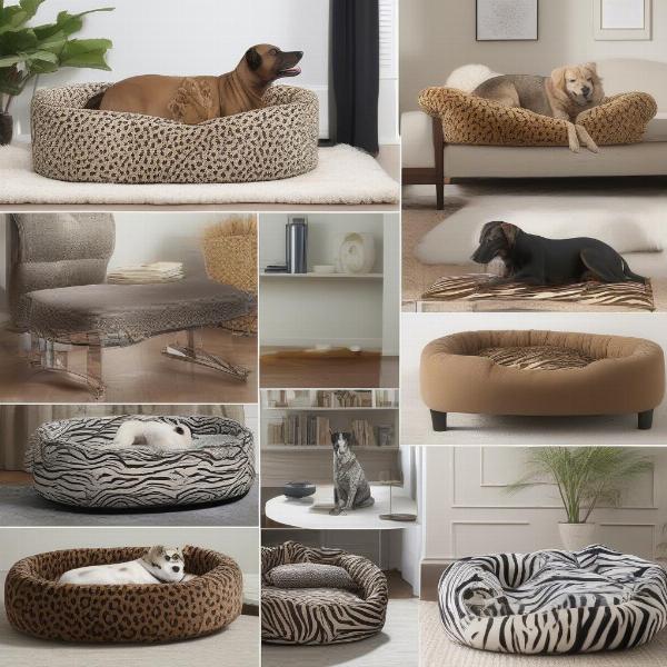 Different Styles of Animal Print Dog Beds