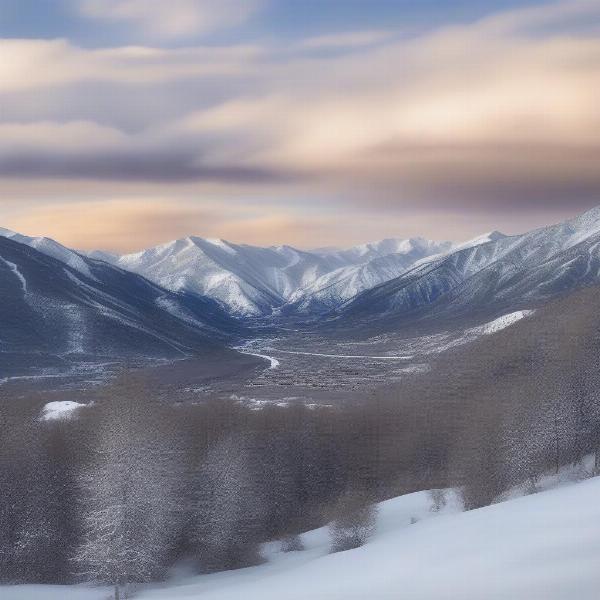 Winter landscape in Aspen, Colorado