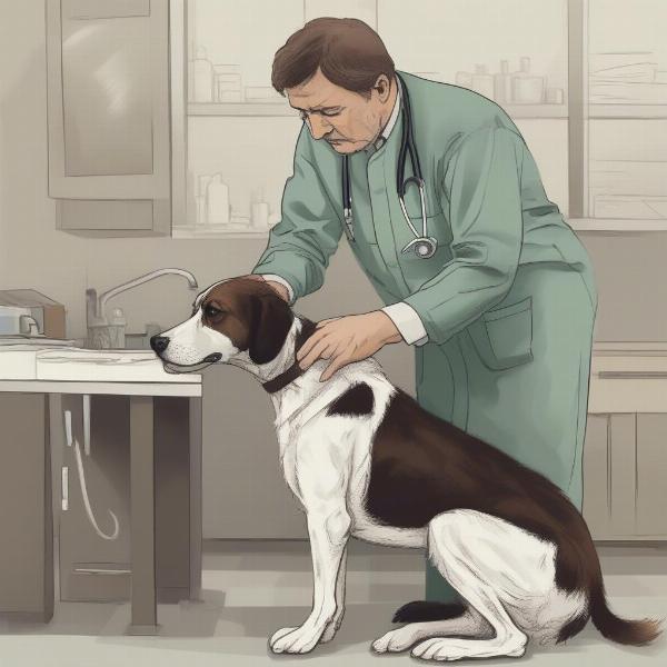 Veterinarian Assessing a Dog's Quality of Life