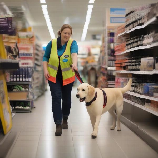 Assistance Dog in Boots