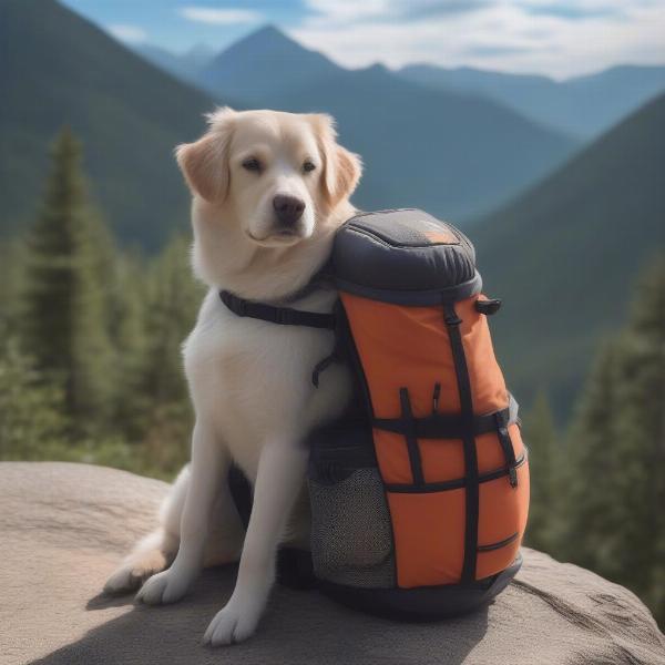 Dog backpack for hiking