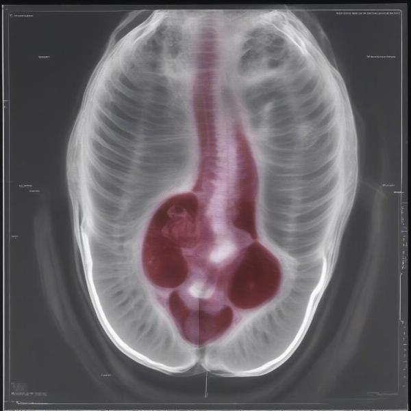 Barium Study X-ray of a Dog