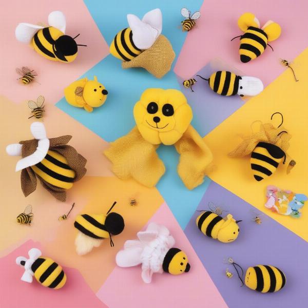 Variety of Bee Dog Toys