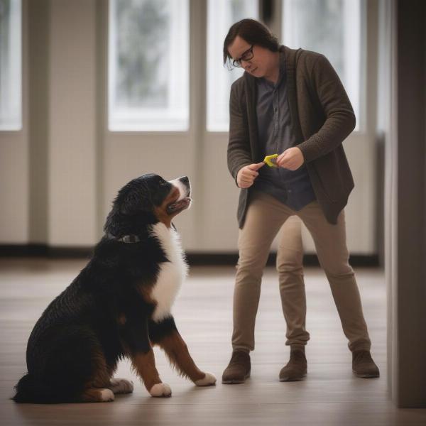 Bernese Mountain Dog in Training