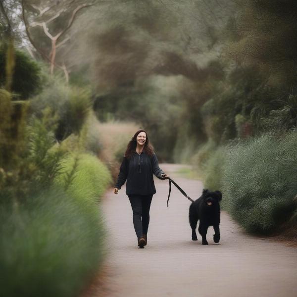 Black Dog and Owner Bonding in Waverton