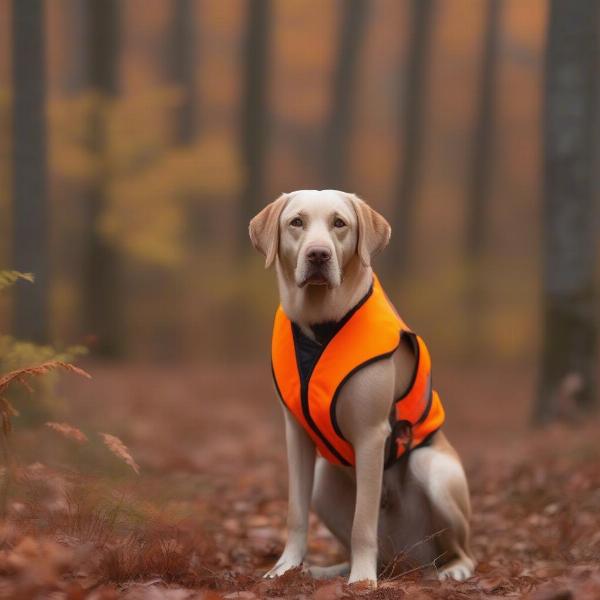 Blaze Orange Dog Vest for Hunting Safety