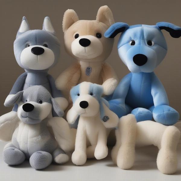 Durable Blue Dog Plush Toys for Dogs