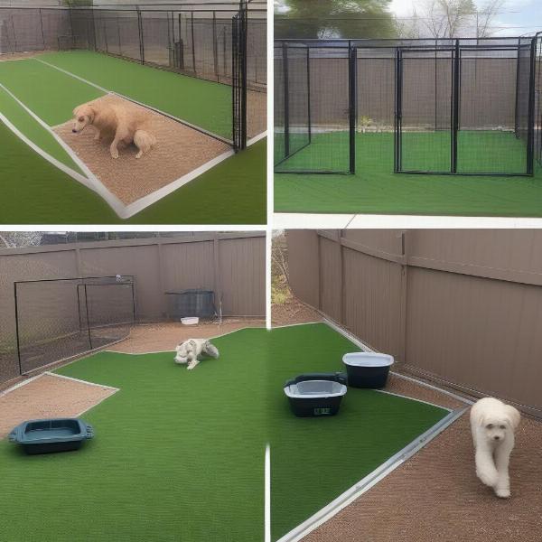 Outdoor dog kennel setup and placement examples