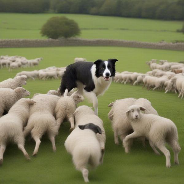 Border Collie at Sheep Dog Trials in Northern Ireland