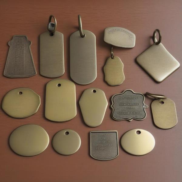 Variety of Brass Dog Tags