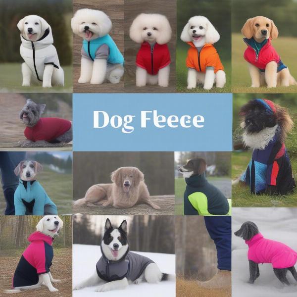 Different types of dog fleece jackets