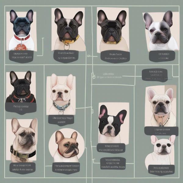 Different types of collars for French Bulldogs