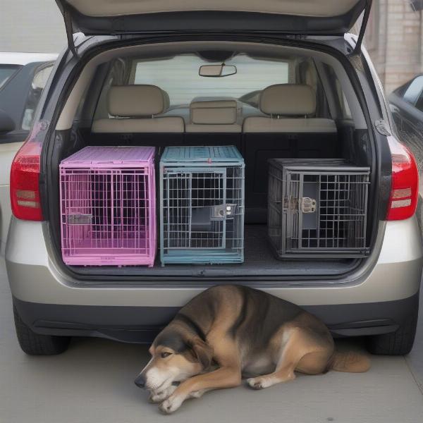 Safety features of dog crates for car travel