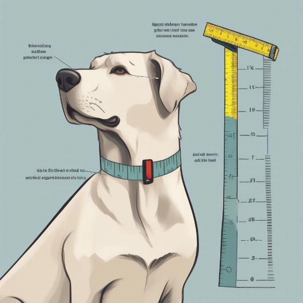 Measuring a dog's neck for a collar