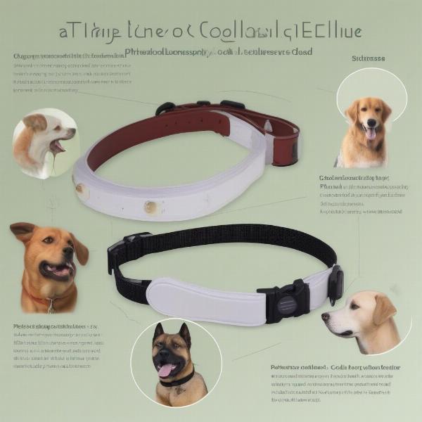 Different types of calming collars for dogs: pheromone, aromatherapy, and pressure collars