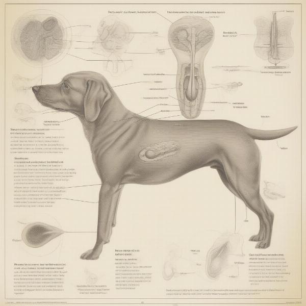 Diagram of the Canine Reproductive System