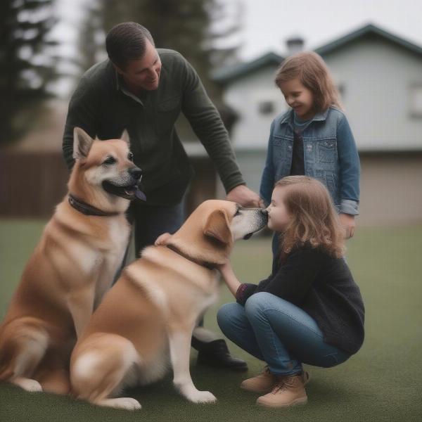 Canuck Dog with Family