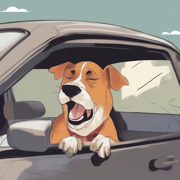 Signs of a dog overheating in a car