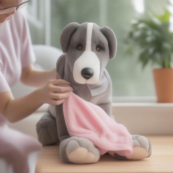 Cleaning and maintaining your large dog stuffed animal