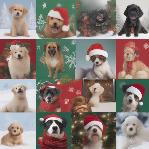 Charity Christmas cards featuring various dog breeds.