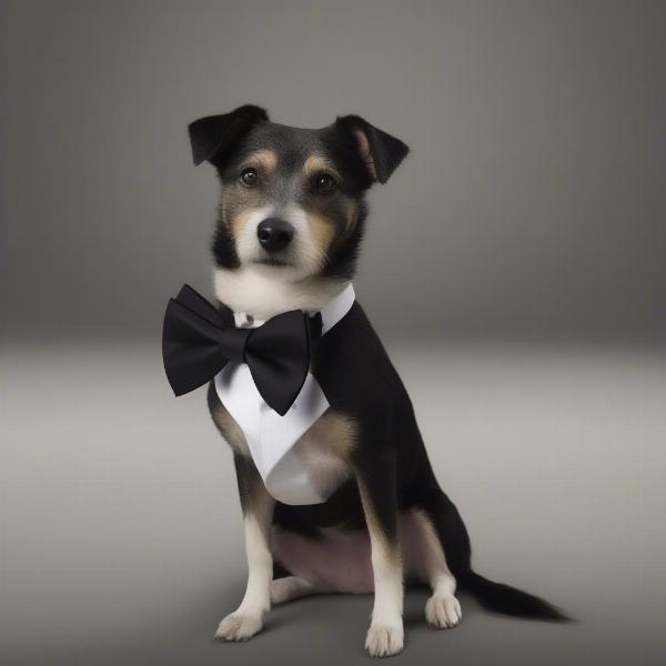 Dog in a formal suit