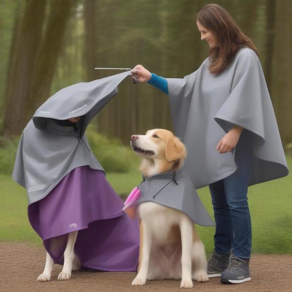 Choosing the right size dog poncho