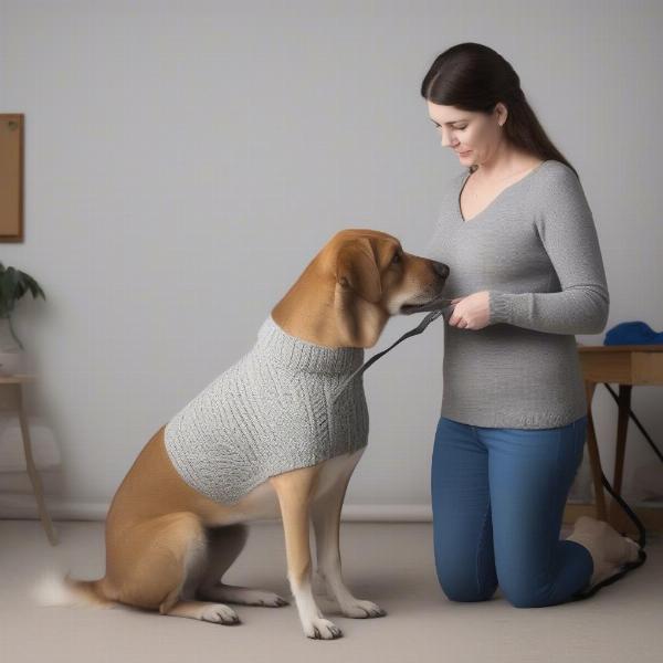 Choosing the right size cable knit dog jumper