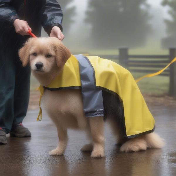 Choosing a rain poncho for your dog