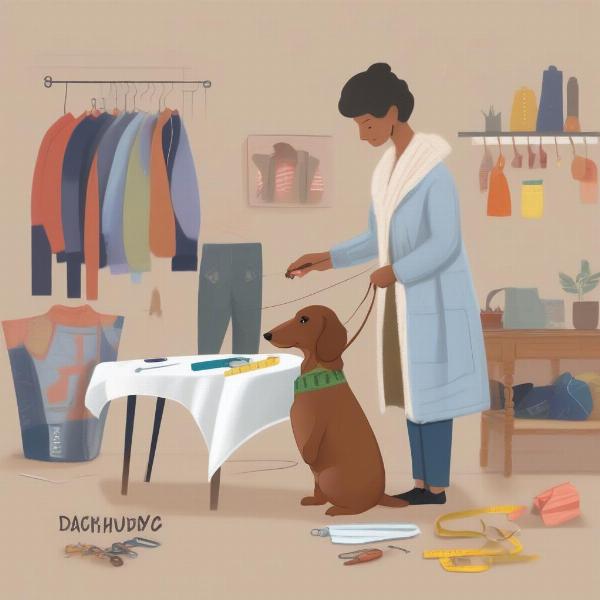 Choosing clothes for a dachshund