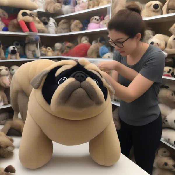 Choosing a Giant Stuffed Pug Dog