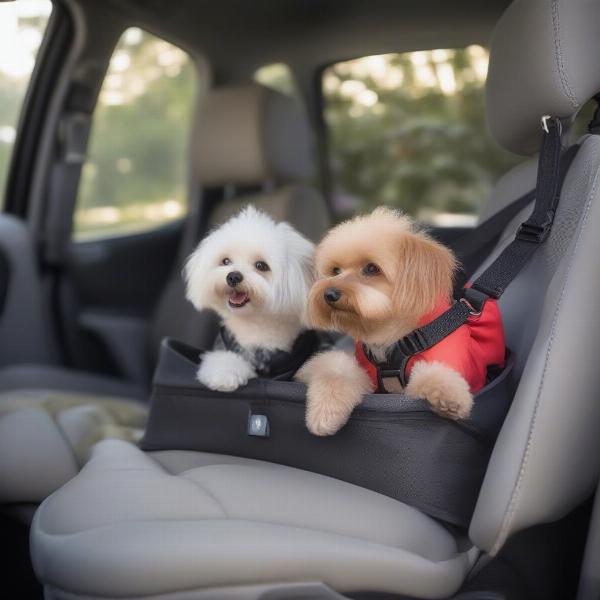 Choosing a car seat for 2 dogs