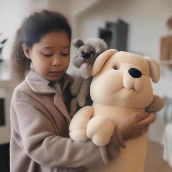 Choosing the size of a large stuffed dog