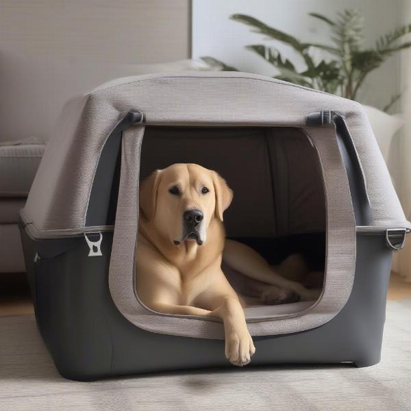 Choosing the size of a large soft dog kennel