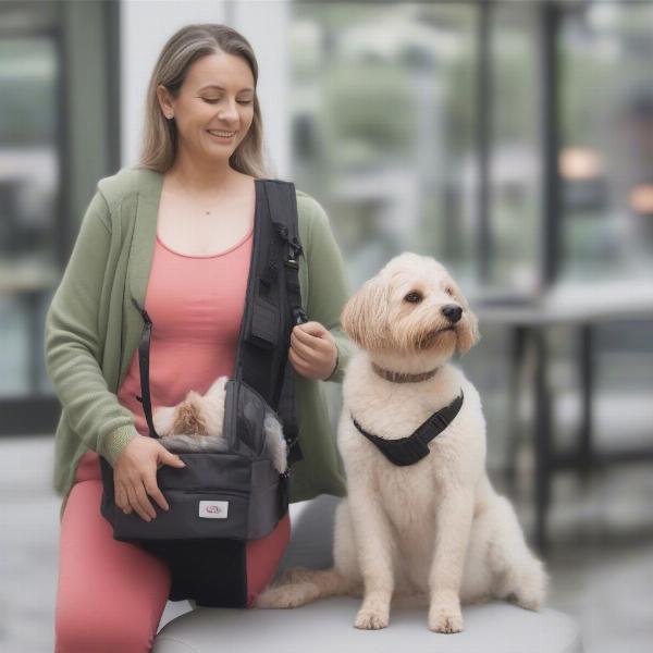 Choosing the right size dog shoulder bag