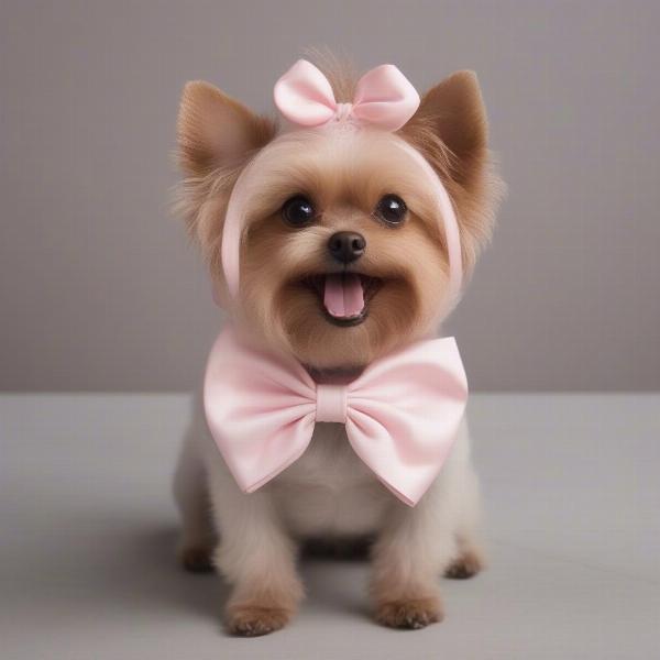 Choosing a pink bow for your dog