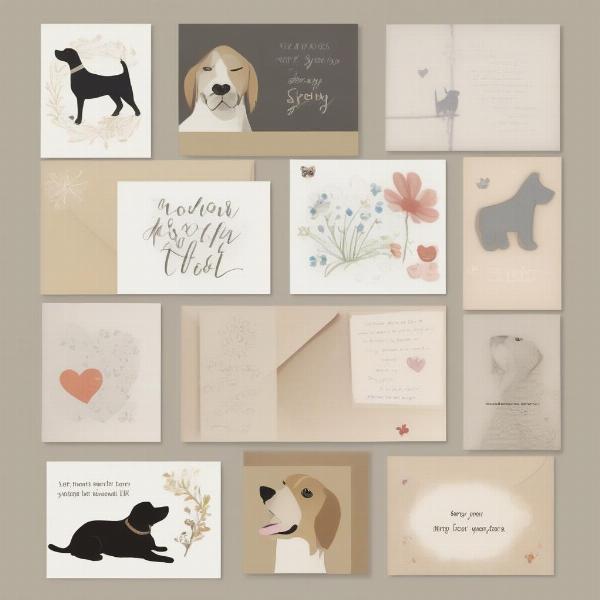 Choosing a sympathy card for a dog owner