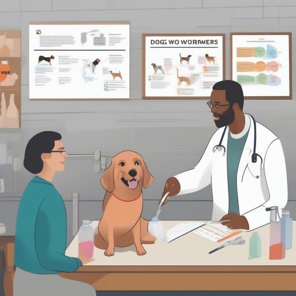 Consulting with a vet about the best wormer for your dog