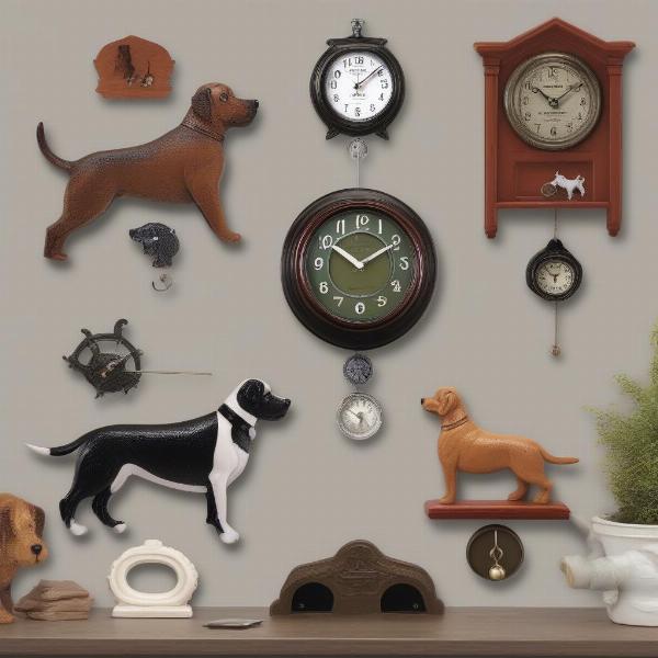 Consider factors like size, material, and breed when choosing a dog clock.