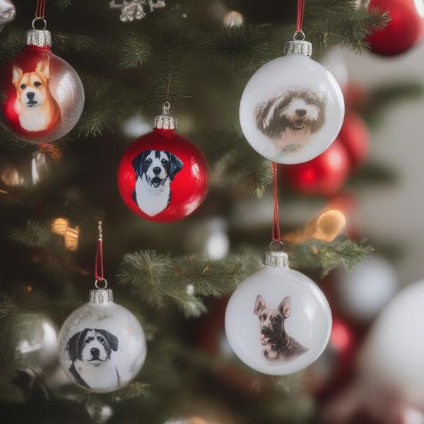 Christmas Dog Baubles: A Variety of Festive Designs