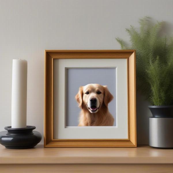 Classic Wooden Dog Photo Frame