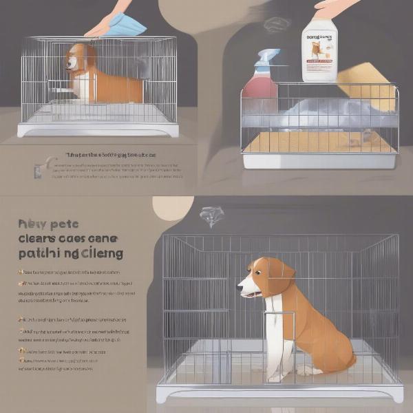 Properly cleaning and maintaining a dog cage for hygiene