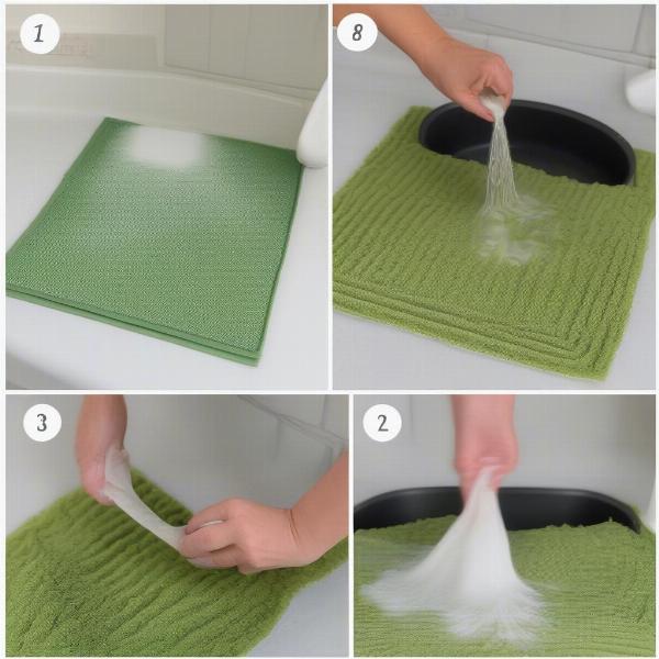 Cleaning a dog food mat