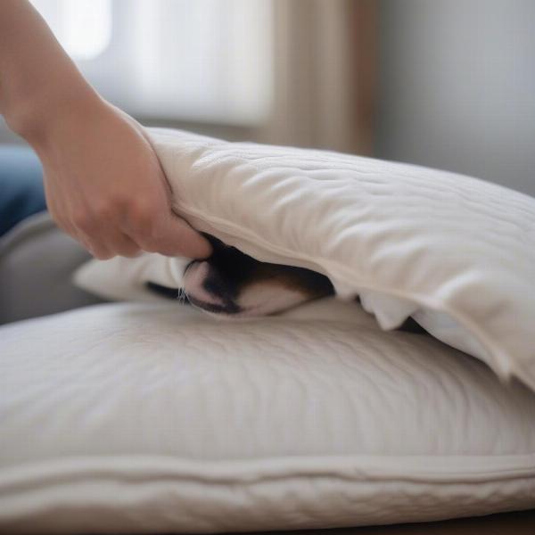 Cleaning a Dog Pillow