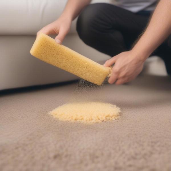 Cleaning Dog Vomit with Bio Sponge